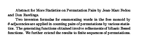 Plain TeX source file for the abstract.