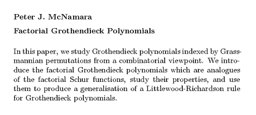 Plain TeX source file for the abstract.