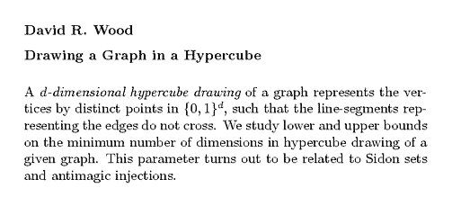Plain TeX source file for the abstract.