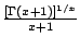 $frac {[Gamma(x+1)]^{1/x}}{x+1}$