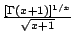 $fra {[Gamma(x+1)]^{1/x}}{% sqrt{x+1}}$