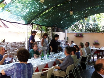 Nexus participants at lunch